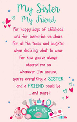 Picture of KEEPSAKE WALLET SISTER FRIEND CARD